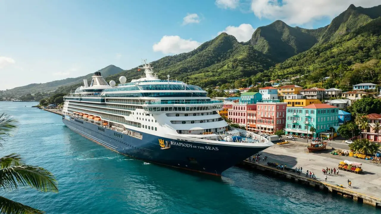 Dominica deschide sezonul de croazieră 2026-27 cu prima sosire a navei Rhapsody of the Seas