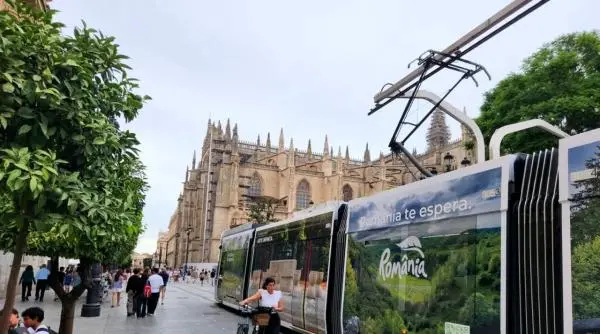 Peleș și Transfăgărășanul, pe tramvaiele din Sevilla