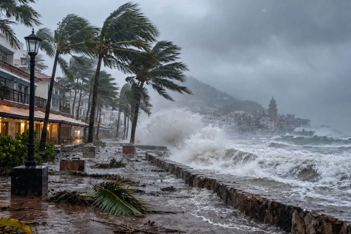 Puerto Vallarta este în alertă în timp ce uraganul Simon crește temerile de inundații și de perturbare a aeroportului