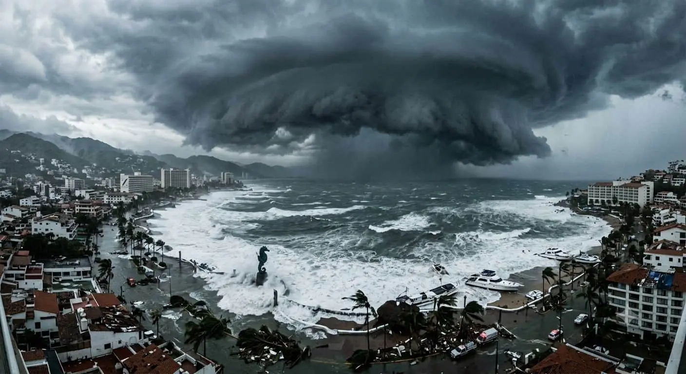 Alertă de uragan pe coasta Pacificului: Puerto Vallarta și Manzanillo, sub asediul furtunii Trudy